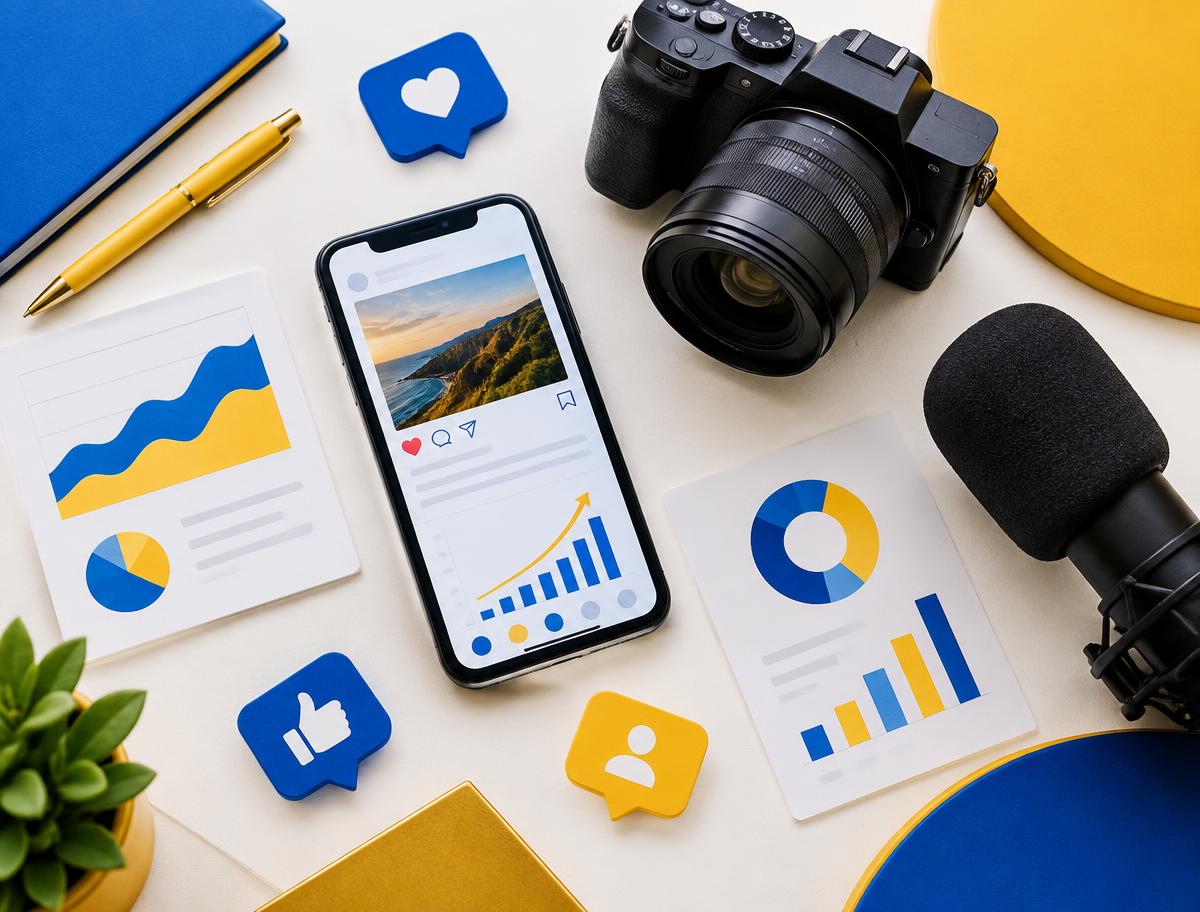 Social media content and analytics workspace